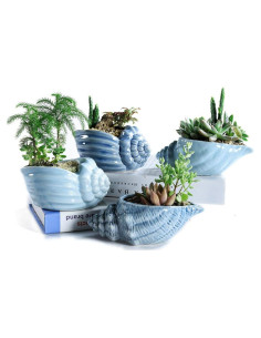 Macetas de Cerámica SE SUN-E Oceánica 14cm Set de 4