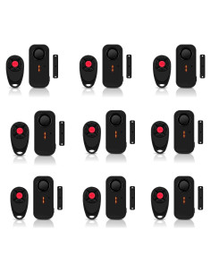 Alarma de Puerta Deslizante NineLeaf 108dB Inalámbrica 9Pack