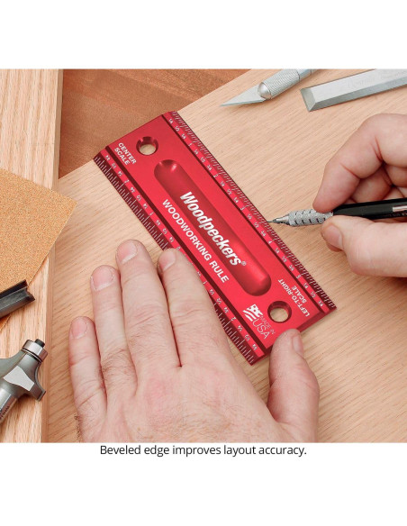 Regla de Carpintería Woodpeckers 125.73 cm Aluminio Precisión
