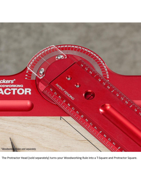 Regla de Carpintería Woodpeckers 125.73 cm Aluminio Precisión