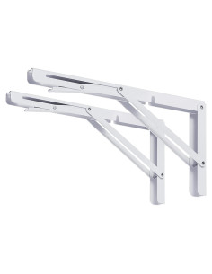 Soportes Plegables Blancos CUZURLUV 16" para Estantes 200 kg