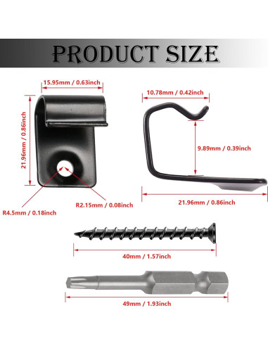 Clips de Inicio URABLAZ para Deck - 50 Clips + 52 Tornillos Torx