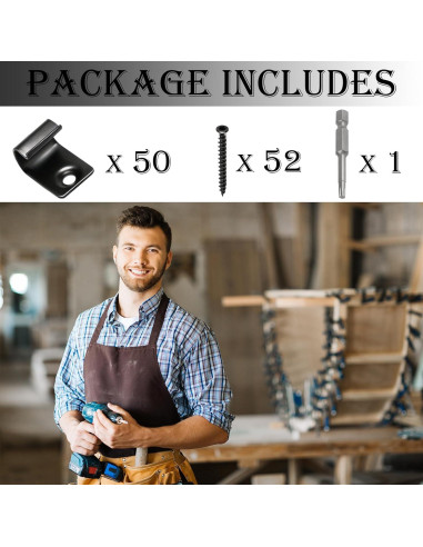 Clips de Inicio URABLAZ para Deck - 50 Clips + 52 Tornillos Torx