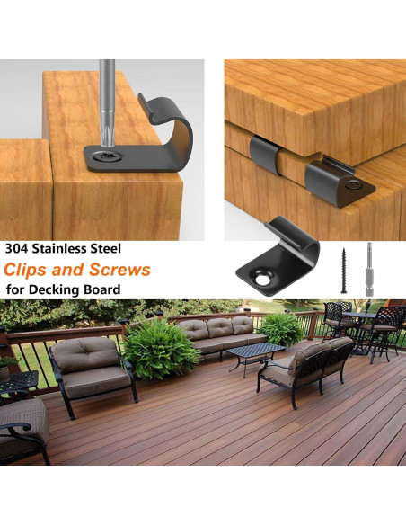 Clips de Inicio URABLAZ para Deck - 50 Clips + 52 Tornillos Torx