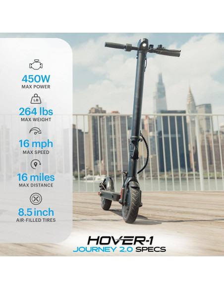 Scooter Eléctrico Plegable Hover-1 Journey 2.0 300W Amarillo