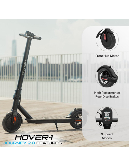 Scooter Eléctrico Plegable Hover-1 Journey 2.0 300W Amarillo