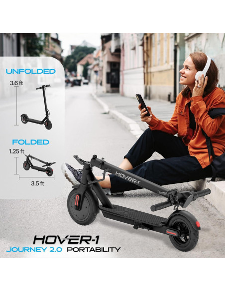 Scooter Eléctrico Plegable Hover-1 Journey 2.0 300W Amarillo
