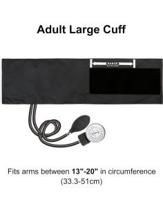 Esfigmomanómetro Aneroide LotFancy Manguito Grande Adultos 2