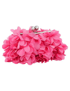 Bolso Clutch Floral Rosa Fucsia para Mujeres - Elegante y Práctico
