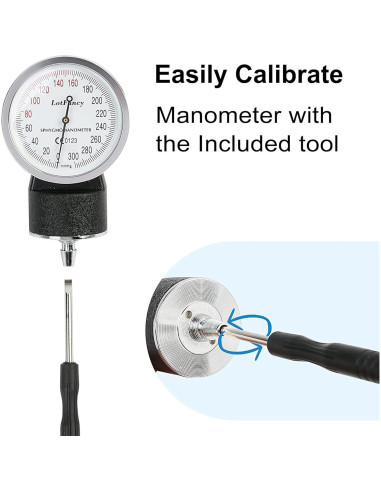 Esfigmomanómetro Aneroide LotFancy Manguito Grande Adultos
