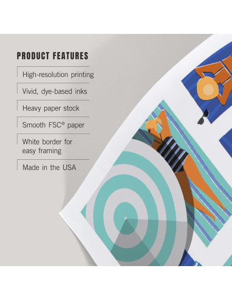 Impresión Artística Lantern Press 30x45 cm Playa Florida