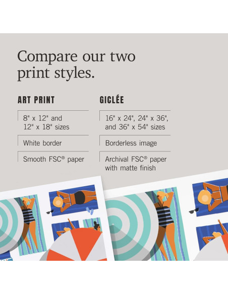 Impresión Artística Lantern Press 30x45 cm Playa Florida