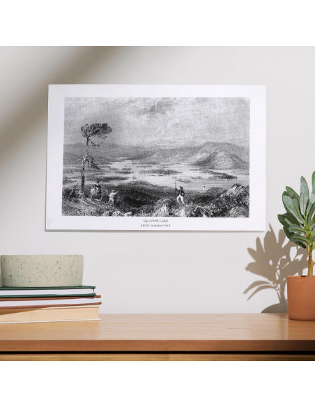 Impresión Artística 30x45 cm Lantern Press Lago Squam