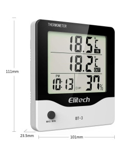 Higrómetro Termómetro Digital Elitech BT-3 Interior/Exterior 2