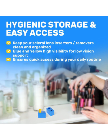 Soporte para Lentes de Contacto Samorillo - 2 Pack con Ayuda Sin Ventilación