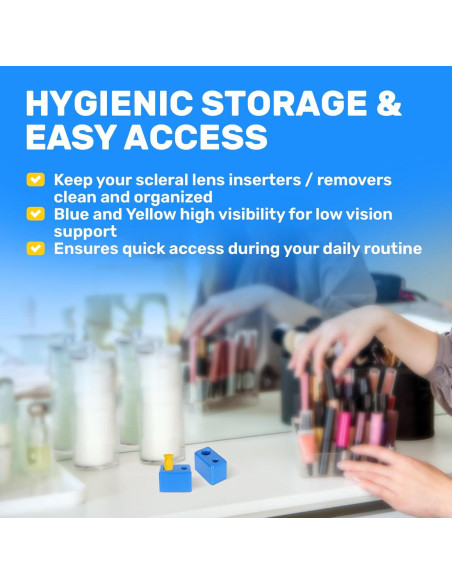 Soporte para Lentes de Contacto Samorillo - 2 Pack con Ayuda Sin Ventilación