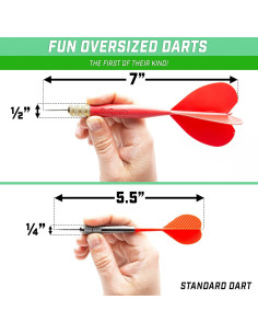 Dardos XL GoSports - Paquete de 12 dardos multicolor 2