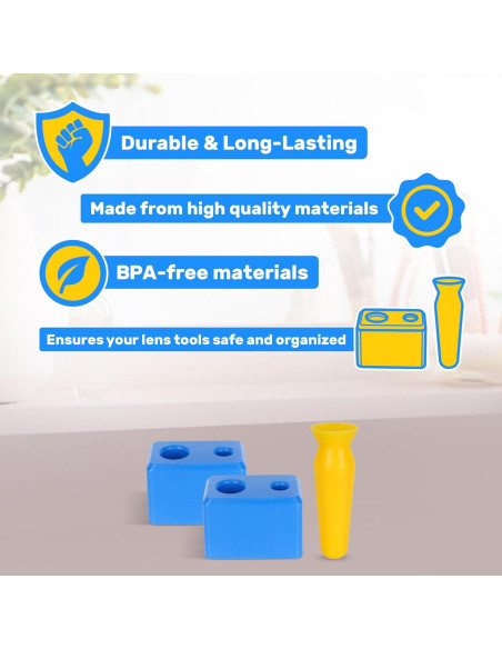Soporte para Lentes de Contacto Samorillo - 2 Pack con Ayuda Sin Ventilación
