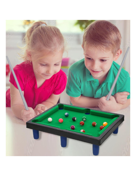 Juego de Mesa de Billar Mini Mozlly - 20.6x11.4 cm, 2 Jugadores