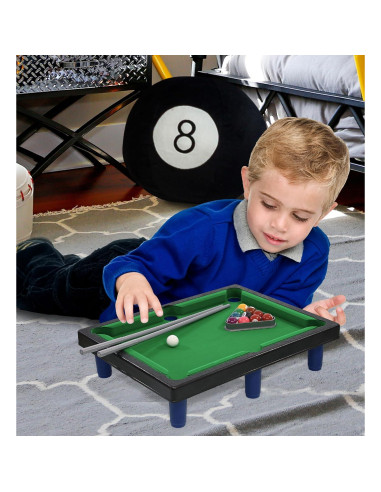 Juego de Mesa de Billar Mini Mozlly - 20.6x11.4 cm, 2 Jugadores