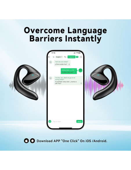 Auriculares Traductores 3-en-1 CHUNMU Bluetooth 5.4 144 Idiomas