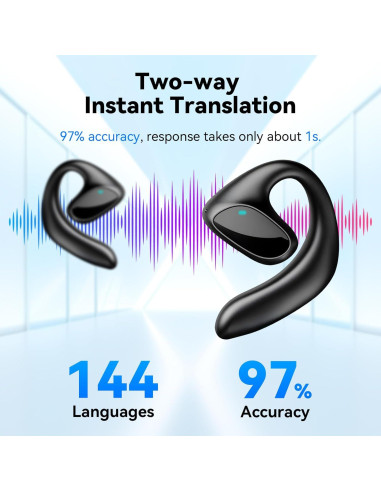 Auriculares Traductores 3-en-1 CHUNMU Bluetooth 5.4 144 Idiomas