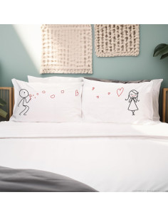 BoldLoft Fundas de Almohada para Parejas 50.8x76.2cm Algodón 2