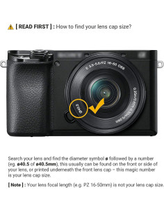 Kit 2 Tapas de Lente 40.5mm + Sujetadores para Cámaras Sony 2