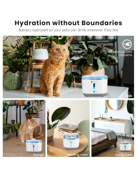 Fuente de Agua Inalámbrica Bluecare 3L para Gatos y Perros