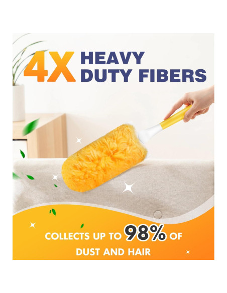 30 Recargas Plumero XICOSO + Mango Ergonómico 360 Amarillo