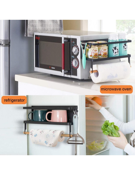 Estante Magnético Jolitac para Especias - Negro Plegable 10.9x40.4 cm