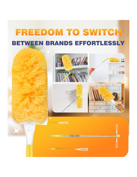 30 Recargas Plumero XICOSO + Mango Ergonómico 360 Amarillo