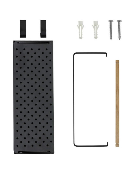 Estante Magnético Jolitac para Especias - Negro Plegable 10.9x40.4 cm