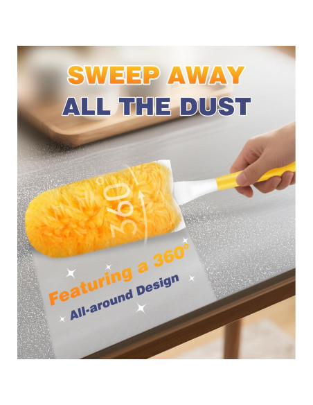 30 Recargas Plumero XICOSO + Mango Ergonómico 360 Amarillo