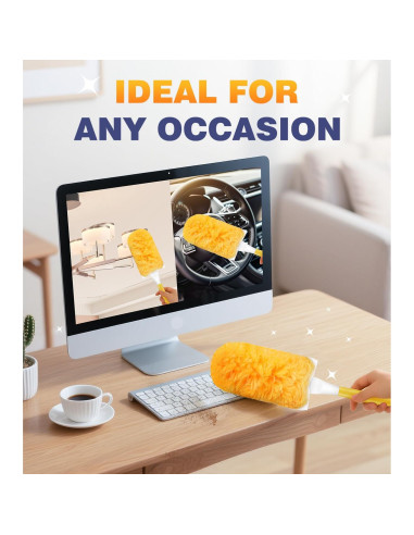 30 Recargas Plumero XICOSO + Mango Ergonómico 360 Amarillo