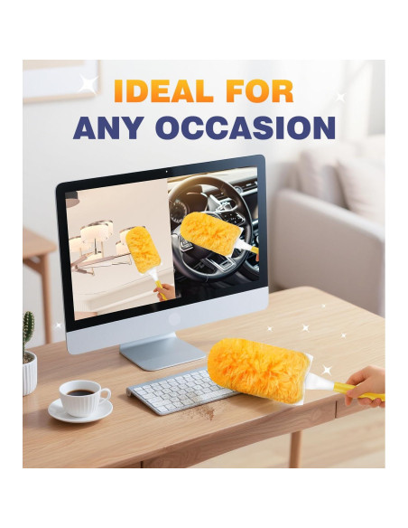 30 Recargas Plumero XICOSO + Mango Ergonómico 360 Amarillo