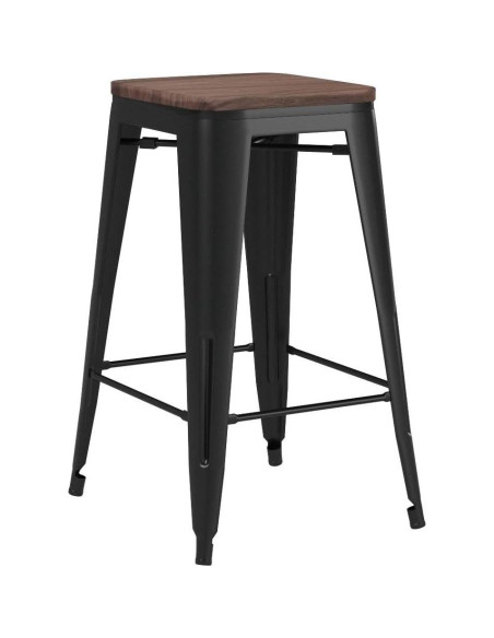Conjunto de 4 Taburetes de Bar Andeworld 61 cm Metal y Madera