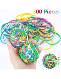 Paquete de 2 bolas de bandas elásticas Sesyomr - 300 piezas multicolor 2