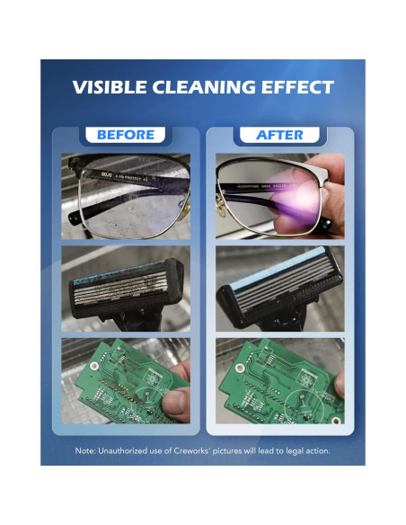 Limpiador Ultrasónico CREWORKS 15L 760W Digital con Calentador