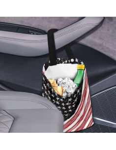 Bolsa de Basura para Auto PIREXCNY Bandera Americana Colgante 2