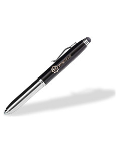 Bolígrafo Tri-Función WixGear Negro con Estilógrafo y Linterna LED