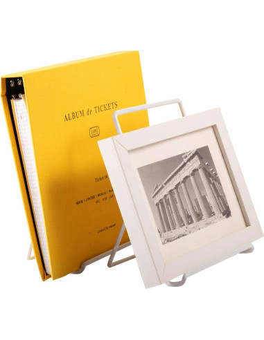 Paquete de 3 Soportes Plegables de Hierro Hotop 18.5x13 cm Blanco