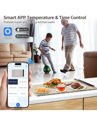 Bandeja Calentadora Eléctrica Aolady FW02 - Silicona Plegable 1.85kg