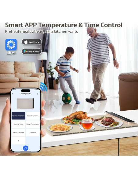 Bandeja Calentadora Eléctrica Aolady FW02 - Silicona Plegable 1.85kg