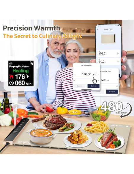 Bandeja Calentadora Eléctrica Aolady FW02 - Silicona Plegable 1.85kg