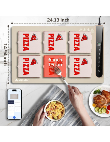 Bandeja Calentadora Eléctrica Aolady FW02 - Silicona Plegable 1.85kg