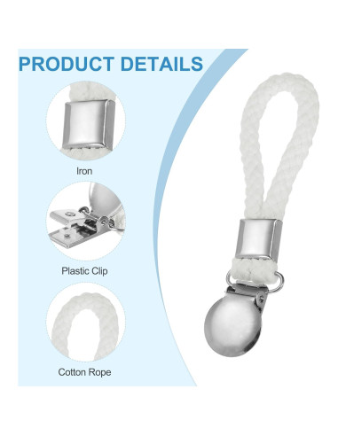 Clip de Toallas de Cocina PATIKIL - Paquete de 4, Blanco