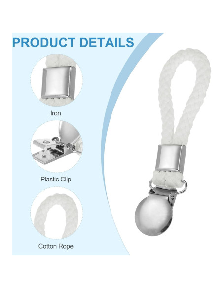 Clip de Toallas de Cocina PATIKIL - Paquete de 4, Blanco