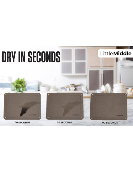 Alfombrilla de Secado de Piedra Diatomácea LittleMiddle 40x30cm