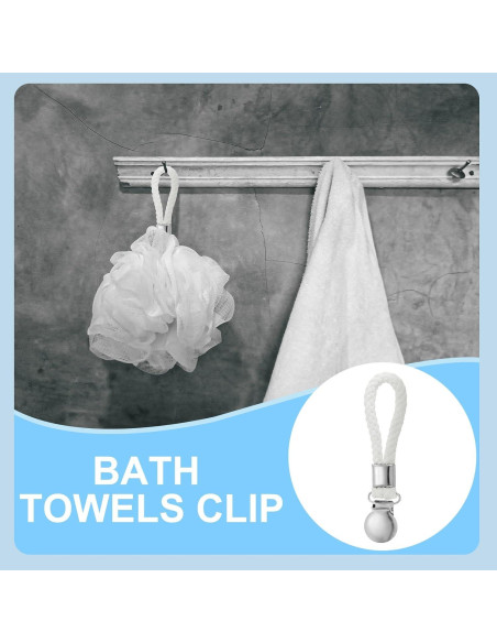Clip de Toallas de Cocina PATIKIL - Paquete de 4, Blanco